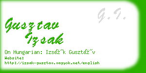 gusztav izsak business card